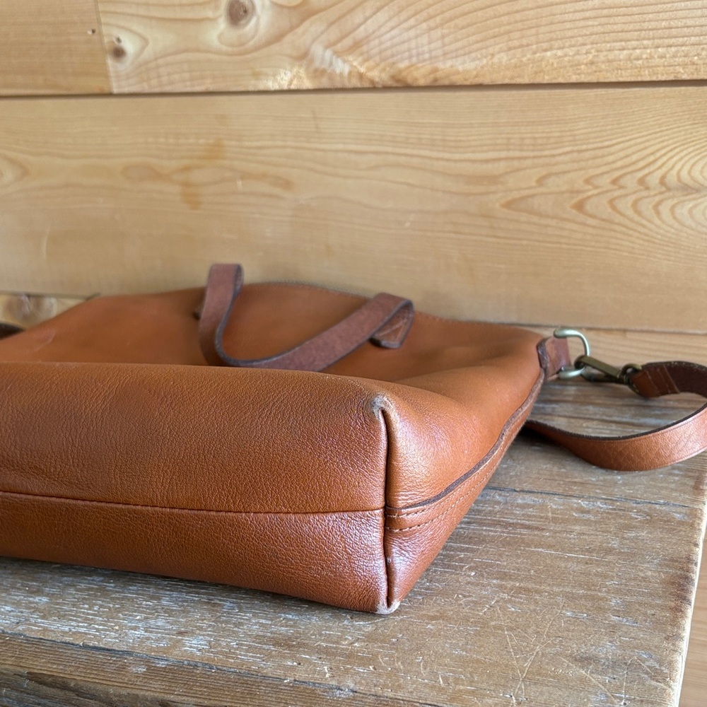 Madewell Cognac Leather Too Zip Crossbody Satchel - Picture 5 of 9